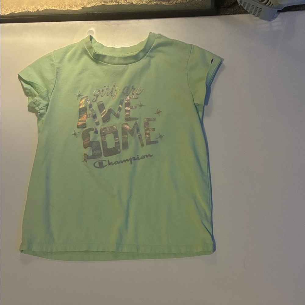 Champion Girls' Graphic Tee - Light Green